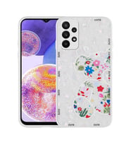Lexroo Galaxy A33 5G Kılıf Desenli Sert Silikon Mumila Kılıf - White Bear
