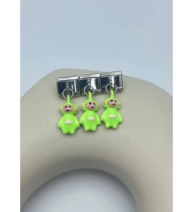 Çelik Silver Yeşil Teletabi Sallantılı Nomi Charm - 25crm57