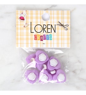 Crafts Lila 8'Li Düğme - 3052