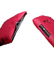 Nillkin Xperia Neo L ile Uyumlu Sert Kauçuk Kılıf Kırmızı Renk