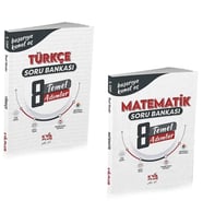 KORAY VAROL YAYINLARI 8. SINIF TÜRKÇE - MATEMATİK TEMEL ADIMLAR SORU BANKASI (2 KİTAP)