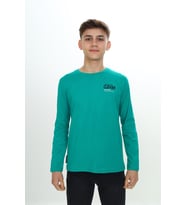 Toontoy Erkek Çocuk Baskılı Tişört (Koyu Yeşil)