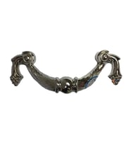 Dekoratif Zamak Üzümlü Kulp - 64Mm, Nikel, 1 Adet