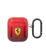 Apple Airpods Kılıf Ferrari Orjinal Lisanslı IML Baskılı Klasik Logolu SF Desenli TPU Kılıf
