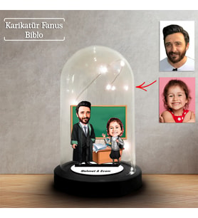 Kişiye Özel Karikatür Erkek Avukat, Hukukçu, Savcı, Öğretmen  ve Öğrenci Tasarımlı Fanus Biblo, Öğretmene Hediye, Öğretmenler Günü, Öğretmenler Günü Hediyesi, FN221