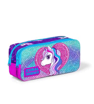 Coral High Unicorn Baskılı İki Bölmeli Kalem Çantası - Kız Çocuk