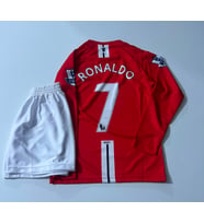Cristiano Ronaldo 2008 Manchester United UZUN KOL Çocuk Forma Takımı 2Lİ SET