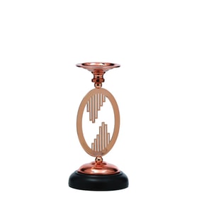 Vitale Bronz Çember Şamdan 12*12*24 Cm AK.JE0114