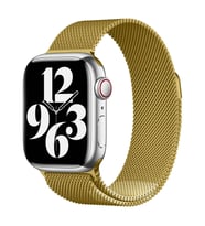 Apple Watch 44mm Uyumlu Kordon Hasır Metal Mıknatıslı Örgü Zore KRD-01 Kayış
