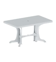 Omnipazar SY-2580 Beyaz Plastik Dikdörtgen Kapalı Masa 80x140 cm