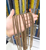Hematit Taşı Rondela Kesim 8x1mm- Parlak Kahverengi Doğal Taş Dizi