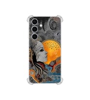 PrintiFy Samsung Galaxy S25 ile Uyumlu Simya Serisi Mozaik Tanrıça Tasarımlı Uv Baskılı Köşe Korumalı Antişok Kılıf