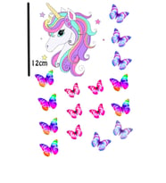 Yenilebilir Şeker Kağıt Unicorn Temalı Pasta Süsleme