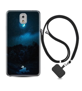 Samsung Note 3 4 5 8 9 20 Ultra 10 Lite Kılıf Boyun Askılı Silikon Gece 1633