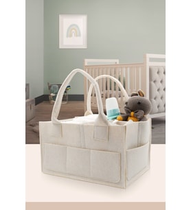 Jasper Sade Bej Keçe Anne Bebek Bakım Çantası Organizer (Standart)