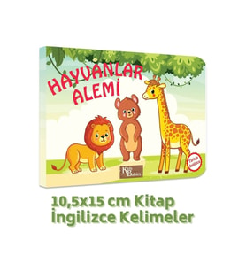 Hayvanlar Alemi Türkçe-ingilizce Kelimeler 10,5x15cm Kitap