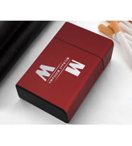 BK Gift Kişiye Özel İsimli Kırmızı Metal Sigara Tabakası-1, Arkadaşa Hediye, Babaya Hediye, Metal Sigara Kutusu