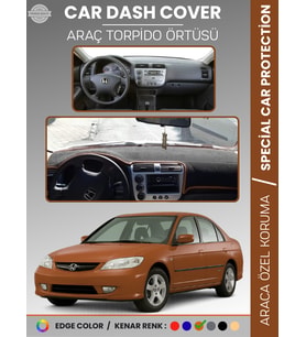 HONDA CIVIC VTEC2 (2003-2005) Torpido Örtüsü Torpido Koruma Tam Uyum Çatlamayı Önler Kolay Montaj