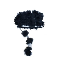 Çiçek tül laz.kes.büyük siyah p10yard(120çiçek)-