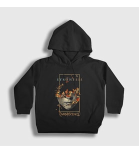 Presmono Unisex Çocuk Siyah Butterfly Evanescence Kapüşonlu Sweatshirt 377101tt