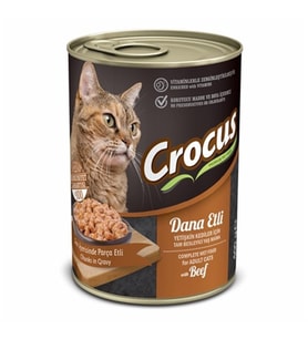 Crocus Yetişkin Kedi Dana Etli Yaş Mama 400g