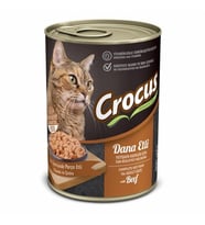Crocus Yetişkin Kedi Dana Etli Yaş Mama 400g