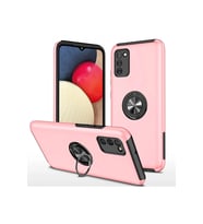 Galaxy A02S Kılıf Elit Yüzüklü Kapak - Pembe