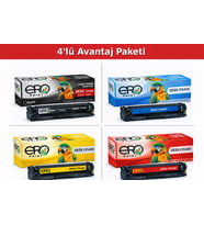 HP 203X HP Pro M254nw Muadil Toner - 4 Renk Set