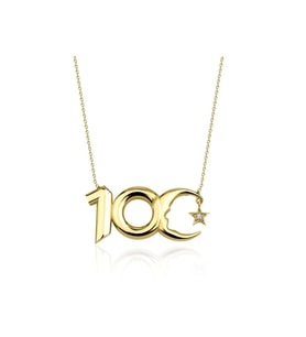 Gümüş Kolye - 100.yıl Atatürk V Ay Yıldız 925 Ayar Gümüş • Sevgiliye • Eşe • Anneye Hediye Kolye