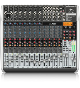 Behringer QX2222USB XENYX Mic Preamp'ları ve Kompresörleri, Klark Teknik Multi-FX İşlemcisi, Kablosuz Seçeneği ve USB/Ses Arayüzü ile Premium 22-Girişli 2/2-Bus Mikser