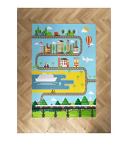 MEKTA HOME BEBEK VE ÇOCUK ODASI Şehir Desenli Halı