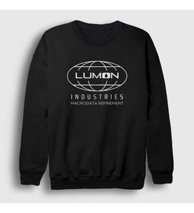 Presmono Unisex Siyah Logo Lumon Dizi Severance Sweatshirt 538990tt