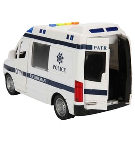 22 cm Sesli Işıklı Pilli Polis Arabası ve Ambulans - 1:16 Ölçek Oyuncak Kurtarma Araçlar