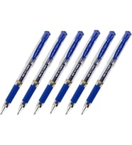 Signo UM-153 Jel Mürekkep Roller Kalem, 1,0 mm, Geniş Noktalı, Mavi Mürekkep, 6'lı Paket