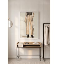 Minimalist Moda İllüstrasyonu 1. Kalite Ahşap Çerçeveli Tablo