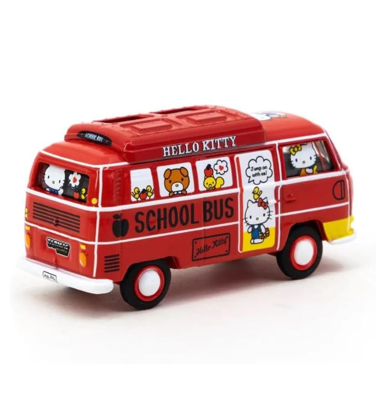kustomcity tiki mr.g. vw bus 2台セット Tarmac 1:64 Volkswagen Type II (T2) Hello Kity Capsule School Bus