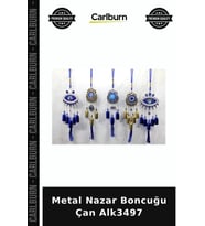 Özel Üretim Dekoratif Duvar Süsü Ev Aksesuarı Hediyelik Metal Nazar Boncuğu Çan Alk3497