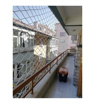 3 Mm 2,5 X 4 Metre Güvenlik Filesdi Balkon Kapatma Ağı Kedi Çocuk Koruma Ağı  (Çok Renkli)