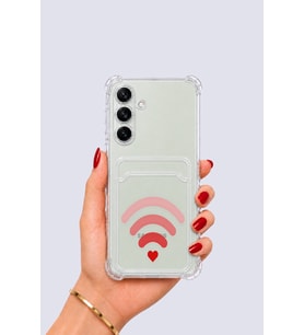 Samsung Galaxy S24 Kartlıklı Aşk Sinyali Desenli Kılıf