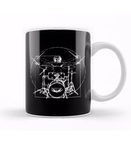 Vitruvian Man Drum Kit Kupa Bardak Porselen