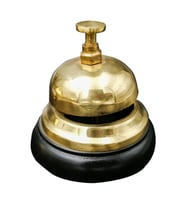 Danışma Zili N4 Pirinç Döküm Dekoratif Masa Üstü 380Gr Resepsiyon Çanı Otel Durum Çağrı Çanı (Sarı)