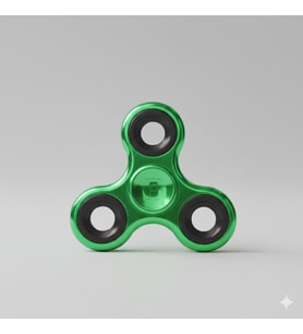 Uzun Süre Dönen Metal Stres Çarkı - Yeşil Rengi / Fidget Spinner