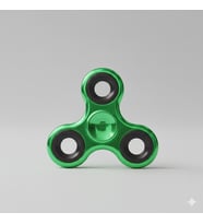 Uzun Süre Dönen Metal Stres Çarkı - Yeşil Rengi / Fidget Spinner