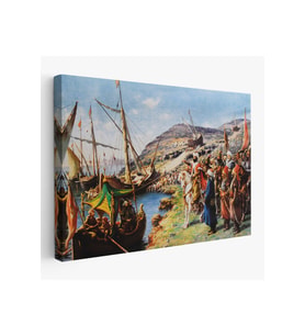Fatih Sultan Mehmet'in İstanbul Kuşatması Gemileri Karadan Yürütme Tablosu-6616