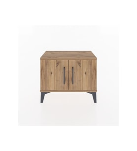 Arges Komodin Tek Raflı 2 Kapaklı 60x30x48 Çam-Çam