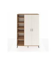 Hyperion Dolap 7 Raflı 2 Kapaklı Tek Askılı 132x44x195 Çam-Aytaşı/Çam