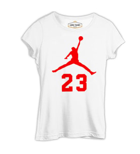 Basketball - Jordan 23 Beyaz Kadın Tshirt