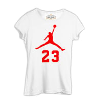 Basketball - Jordan 23 Beyaz Kadın Tshirt
