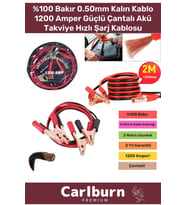 1. Kalite Çantalı Oto %100 Bakır 0.50mm Kalın Kablo 1200 Amper Güçlü Hızlı Şarj Akü Takviye Kablosu