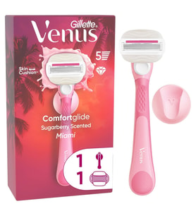 Gillette Venus Venus ComfortGlide Sugarberry Kokulu Miami Kadın 5 Bıçaklı Tıraş Makinesi 1 adet